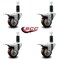 Service Caster 3'' Maroon Poly Swivel 1-1/4'' Expanding Stem Caster Set Total Lock Brake, 4PK SCC-EXTTL20S314-PPUB-MRN-114-4 - alternate 3